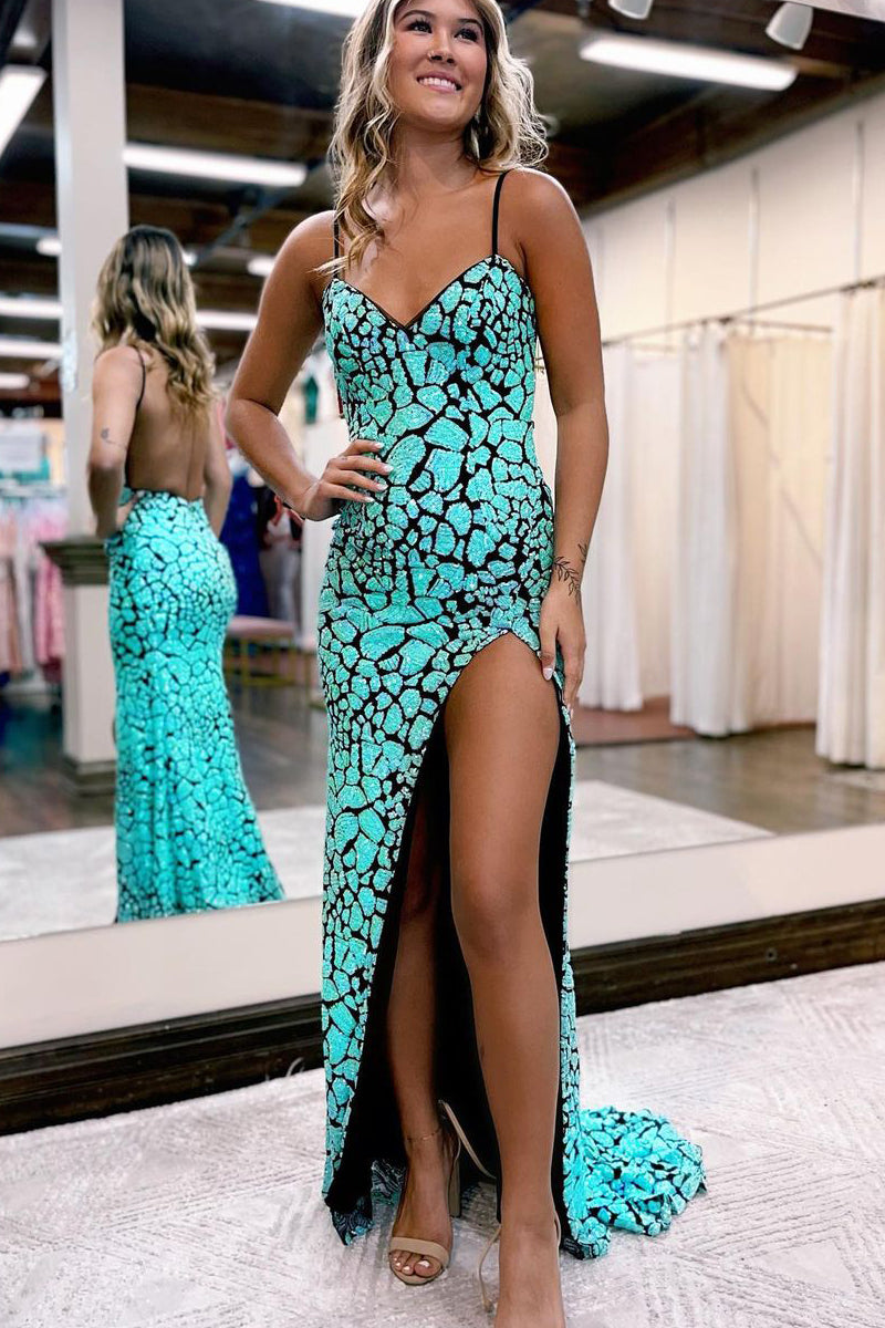 Leopard Print Long Prom Dress