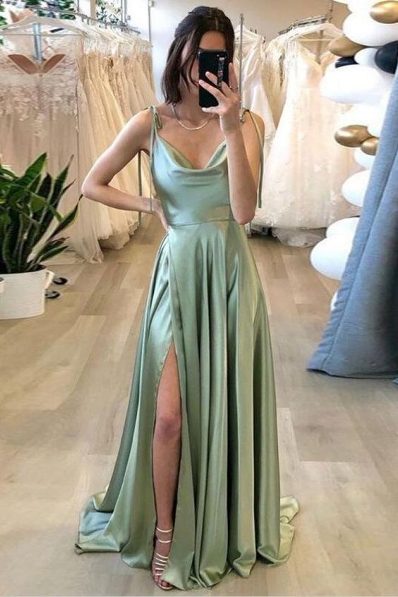 Long silk formal dress hotsell